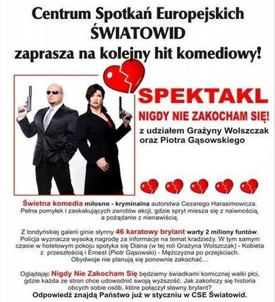 Zmiana terminu spektaklu