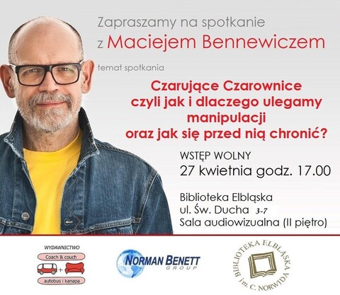 Znany coach w bibliotece – spotkanie z Maciejem Bennewiczem
