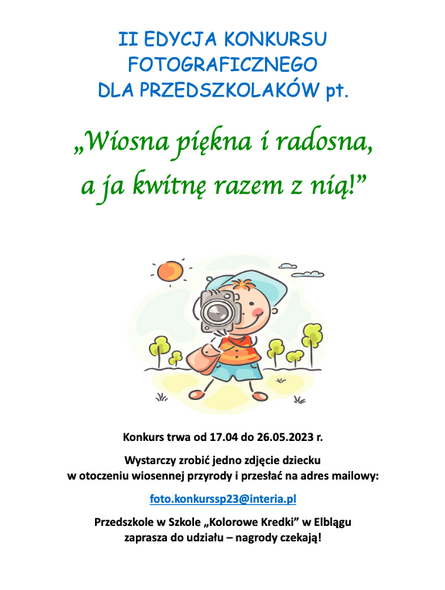 Zrób zdjęcie swojemu dziecku i weź udział w konkursie