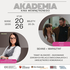 Kolejne spotkanie w ramach cyklu Akademia Kina Wewnętrznego