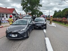 Zderzenie trzech aut na Ogólnej