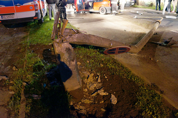 Wypadek na Orzeszkowej: dwie osoby ranne