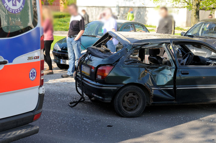 Wypadek na Sienkiewicza: motocyklista w szpitalu