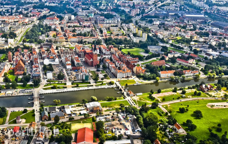 Elbląg z lotu ptaka