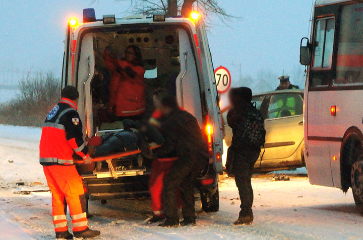 Wypadek koło Komorowa Żuławskiego
