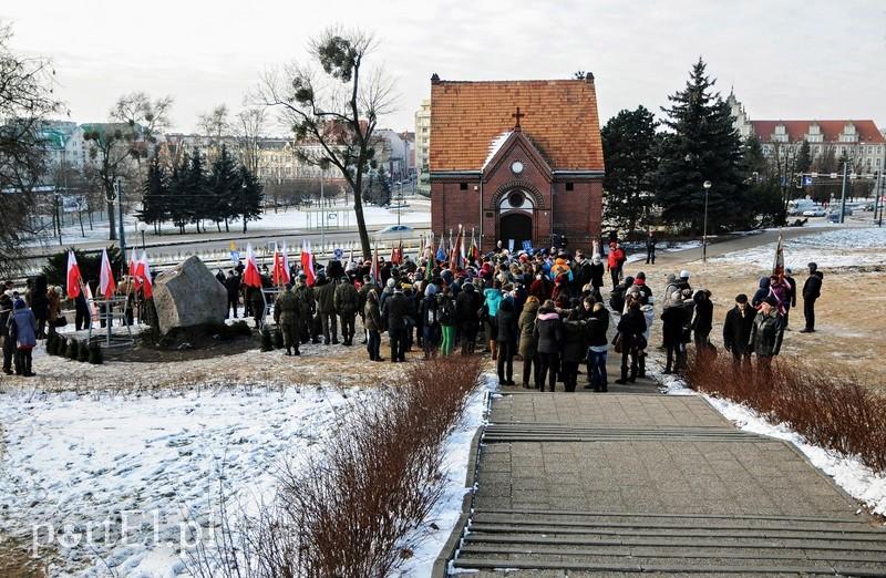 Odsłonięcie tablicy pamiątkowej na Obelisku Romualda Traugutta