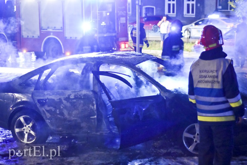 Pożar audi na ul. Królewieckiej