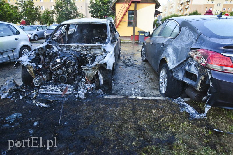 Pożar bmw przy ul. Kossaka