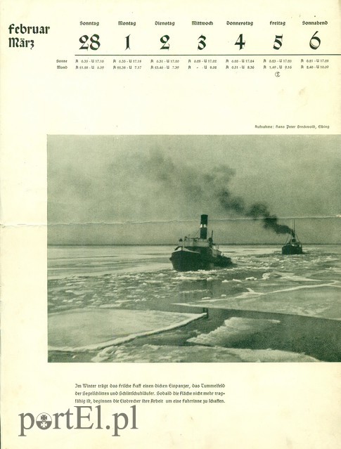 Kalendarz elbląski z 1937 r. 