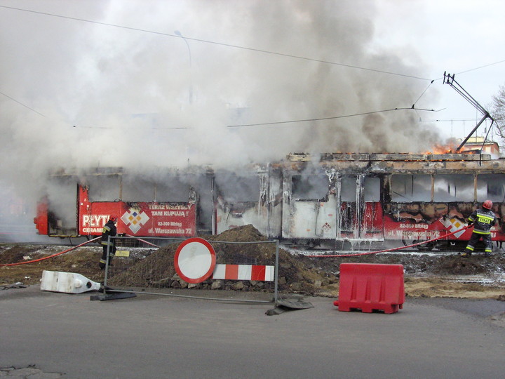 Pożar tramwaju