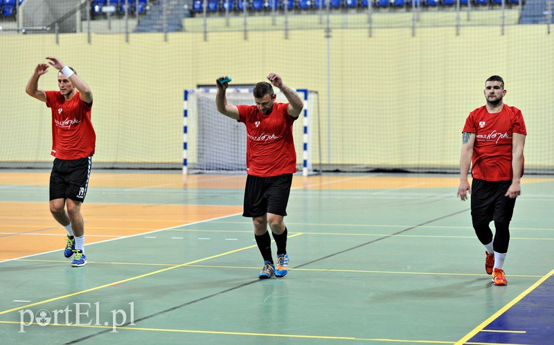 Michael Biegler na treningu Meblarzy