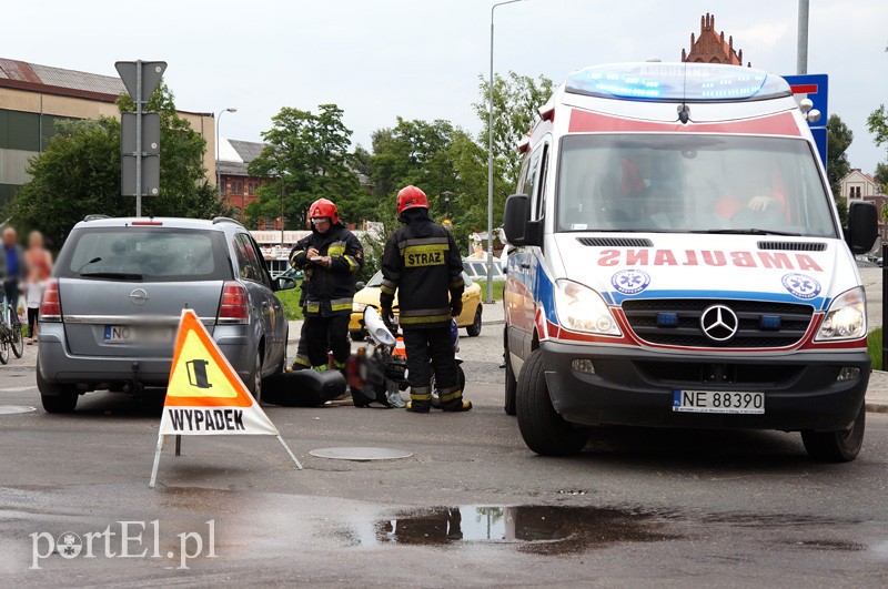 Zderzenie skutera z autem