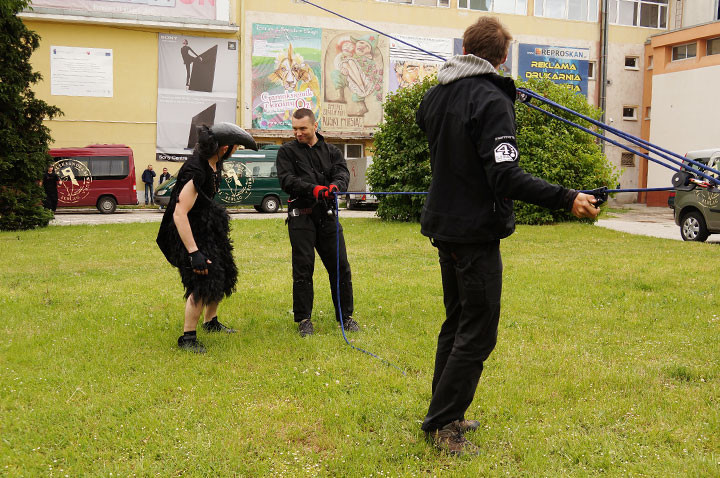 Kaskaderski happening przed premierą