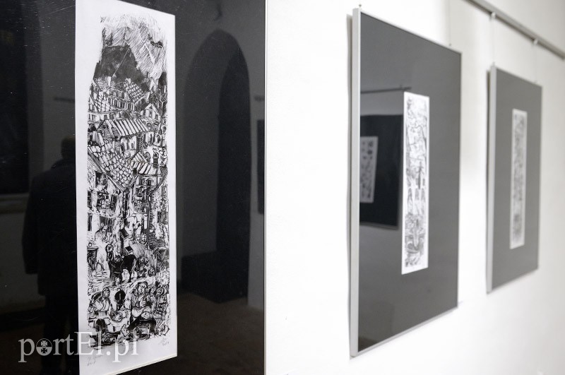 Grafika Jerzego Domino w cyklu Elbląg Plastyczny
