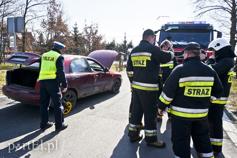 Zderzenie daewoo ze skuterem w Jegłowniku