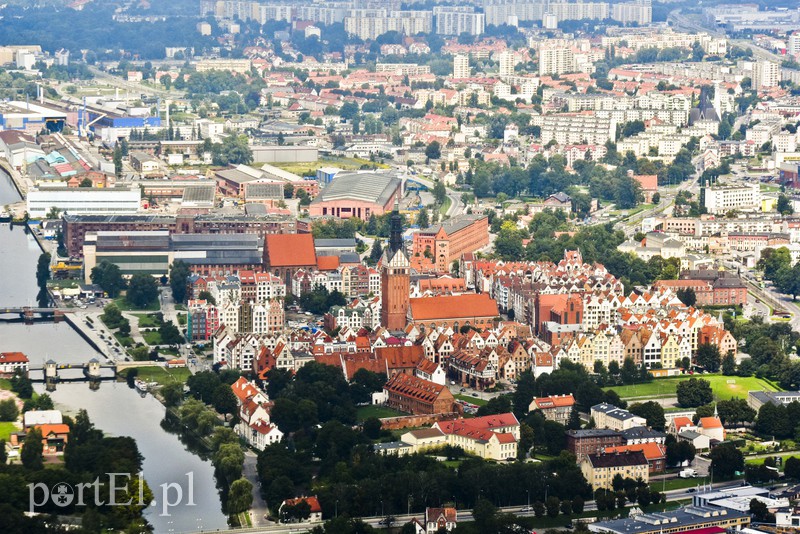 Elbląg z lotu ptaka