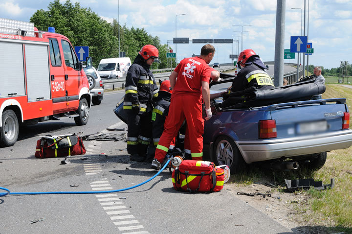 Wypadek na skrzyżowaniu Żuławskiej z obwodnicą