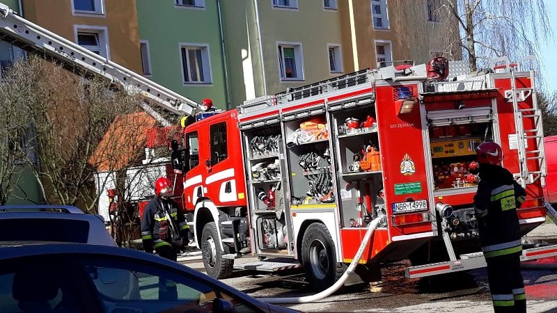 Pożar mieszkania w Braniewie 
