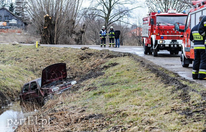 Wpadła do rowu, miała dużo szczęścia
