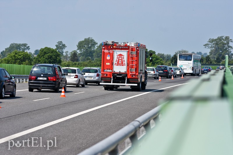 Wypadek motocyklisty na S7