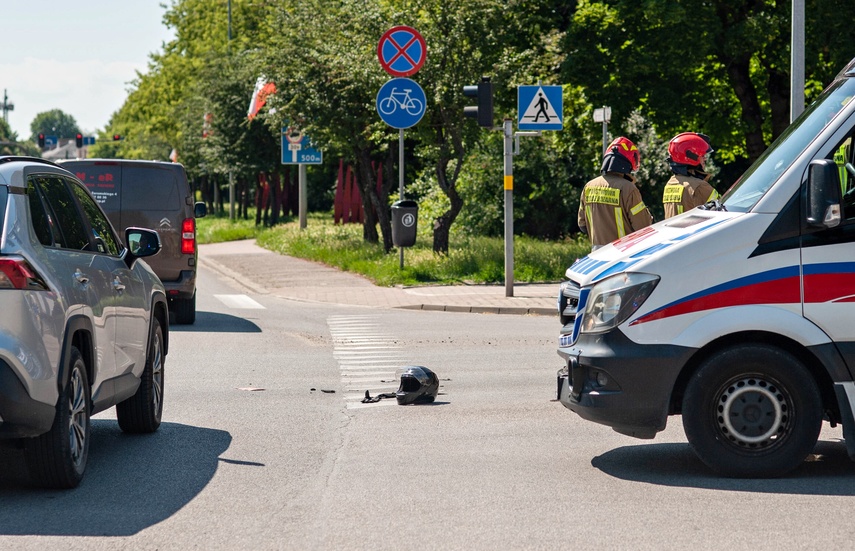 Potrącenie motorowerzysty