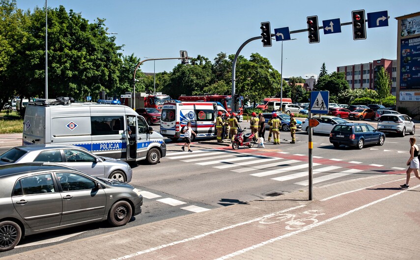 Potrącenie motorowerzysty