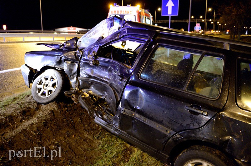 Wypadek na skrzyżowaniu ul. Żuławskiej z obwodnicą