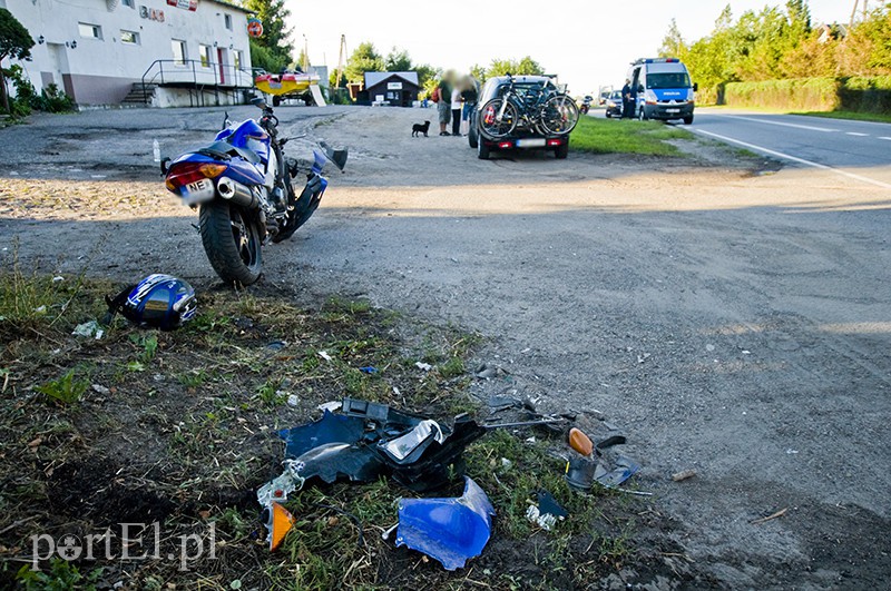  Groźny wypadek motocyklisty