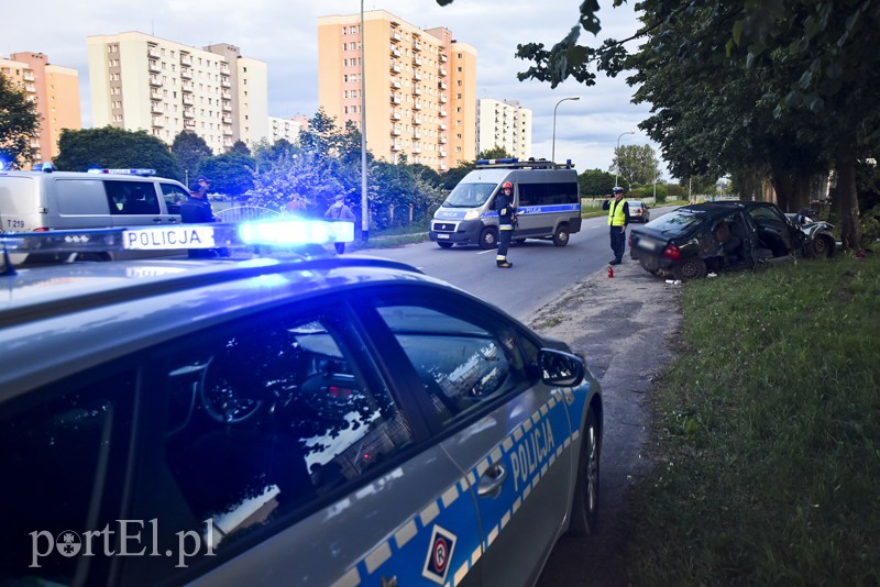Hondą uderzył w drzewo