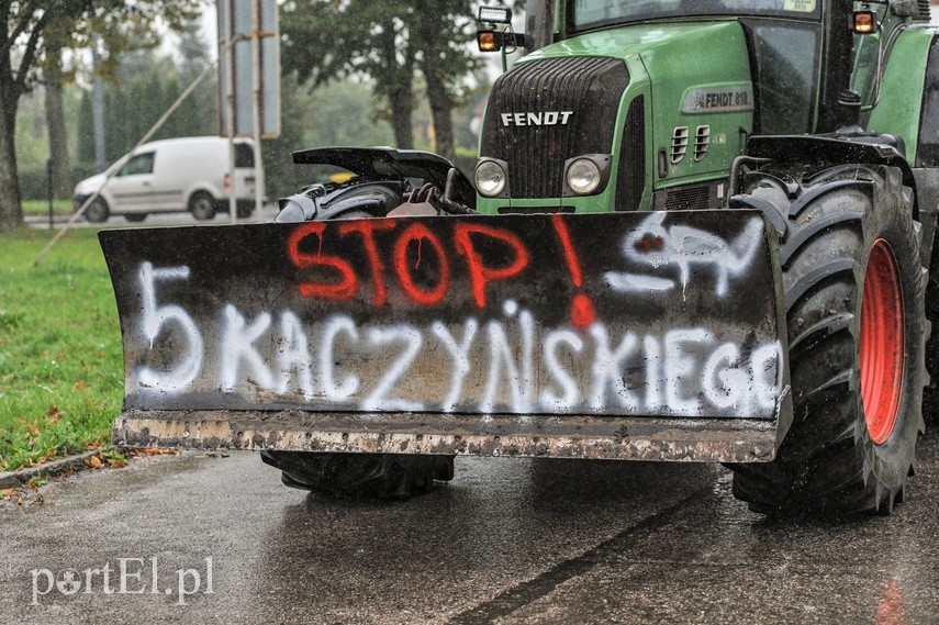 Rolniczy protest w Elblągu. Nie dla piątki Kaczyńskiego