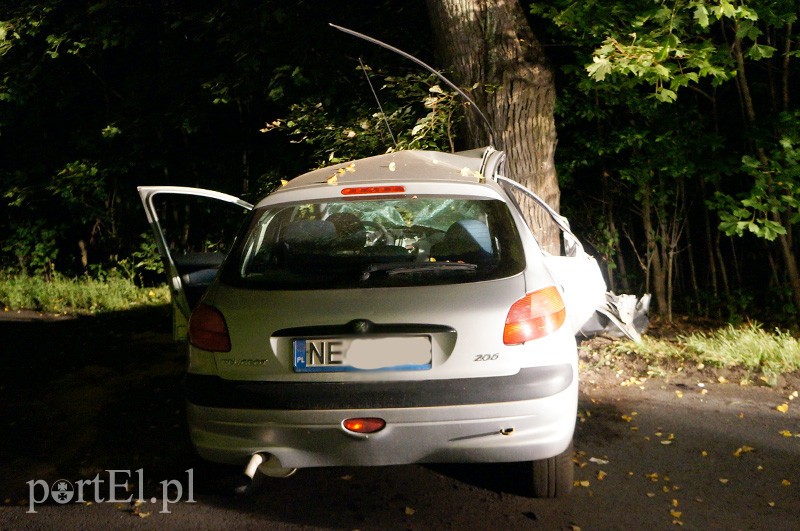 Peugeotem w drzewo: kierowca w szpitalu