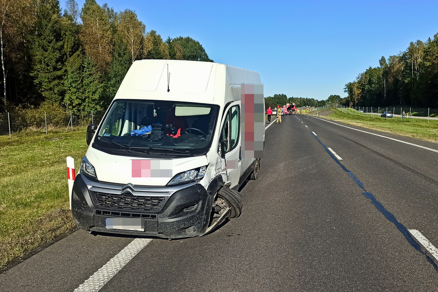 Zderzenie na S22. Droga zablokowana