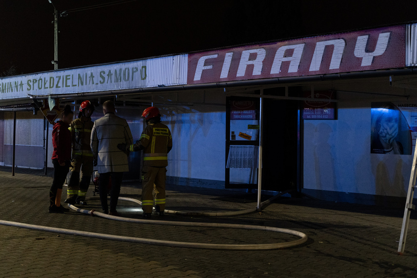 Pożar pawilonu na targowisku
