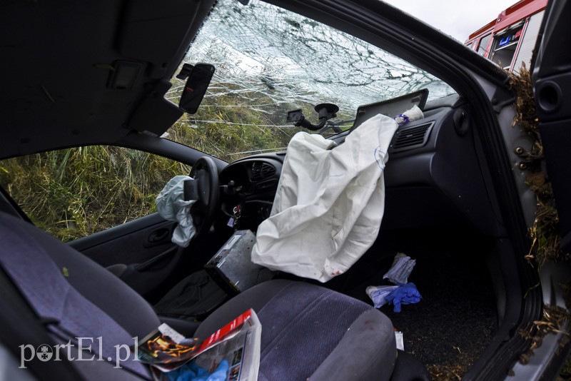 Wypadek w Jagodnie, dwie osoby w szpitalu