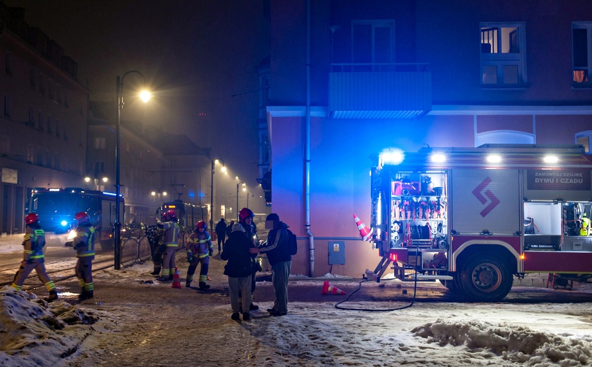 Pożar na ul. 1 Maja