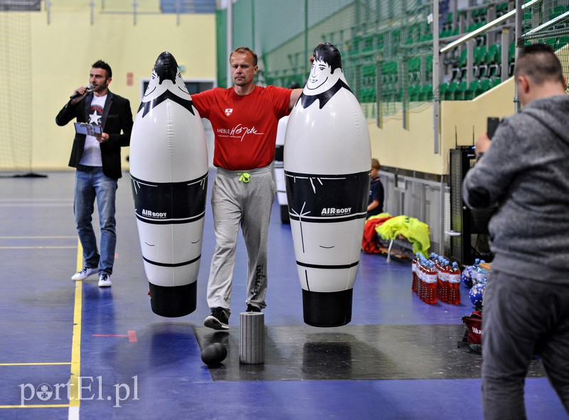 Michael Biegler na treningu Meblarzy