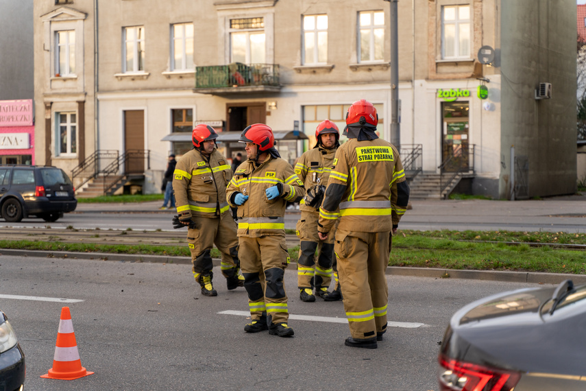 Zderzenie trzech aut na Grunwaldzkiej