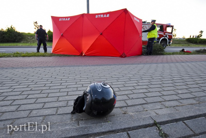 Wypadek motocyklisty na Modrzewinie