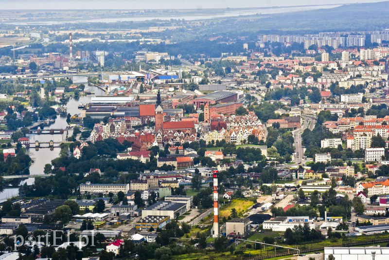 Elbląg z lotu ptaka