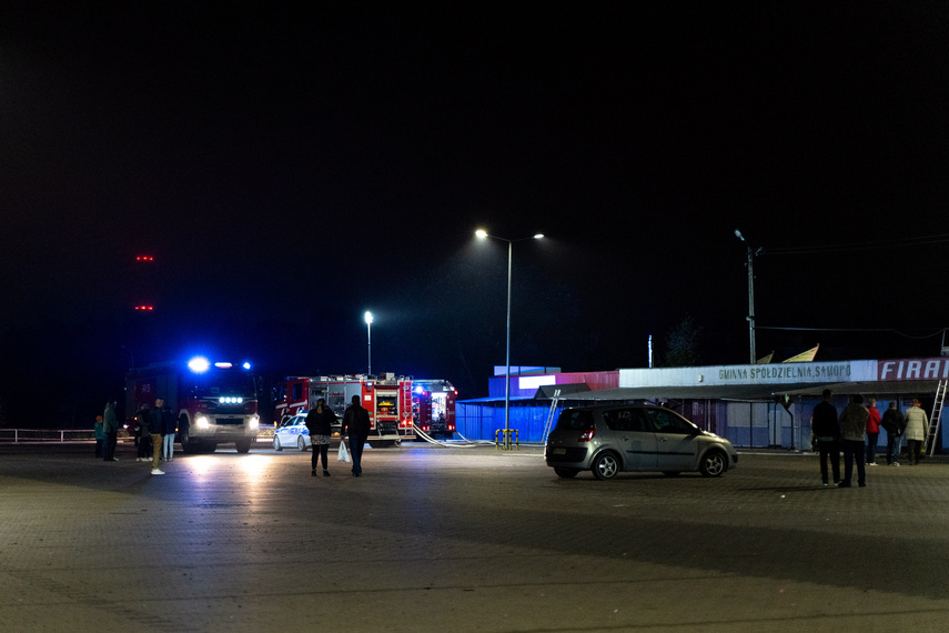 Pożar pawilonu na targowisku