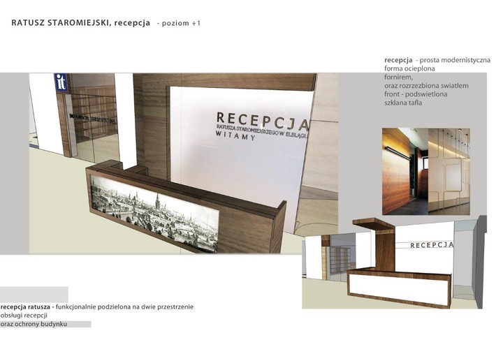 Projekt aranżacji wnętrza Ratusza Staromiejskiego