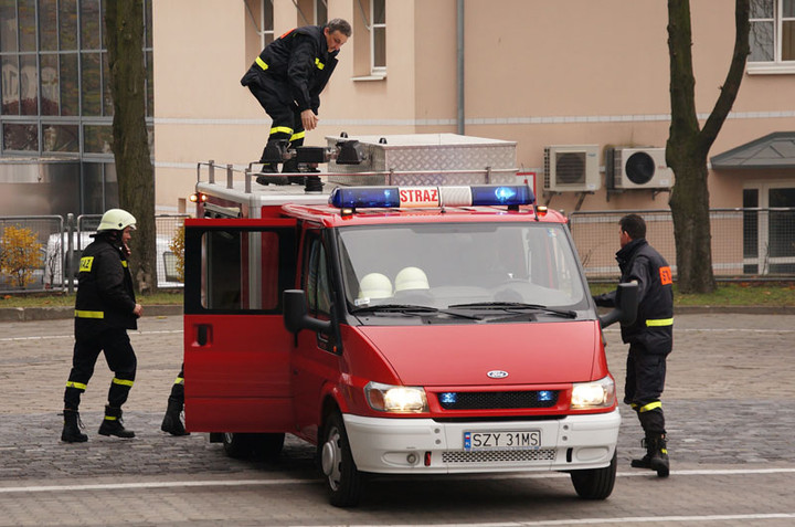 Strażackie ćwiczenia w elbląskim browarze