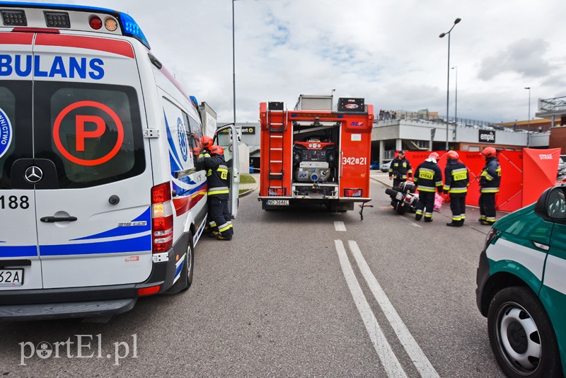 Wypadek motocyklisty na ul.Teatralnej
