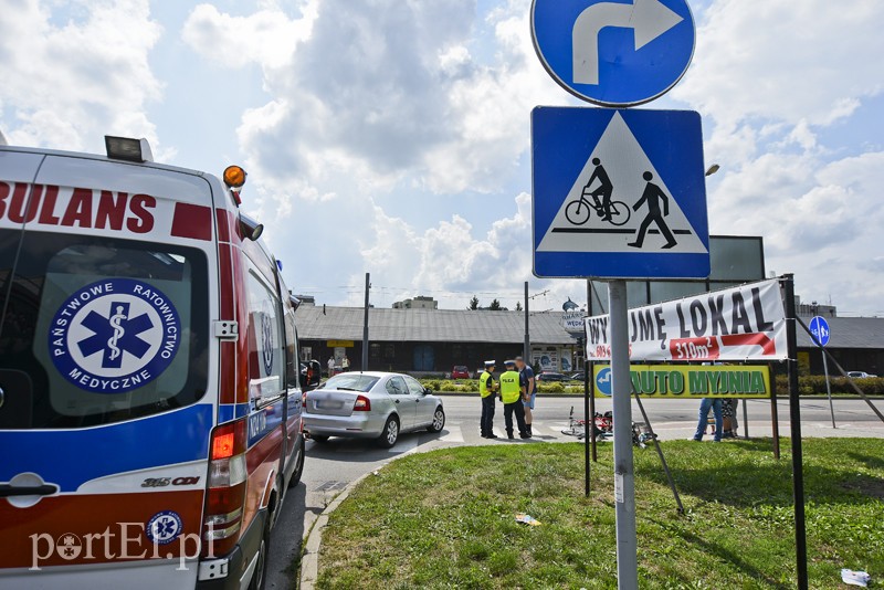 Potrącenie rowerzystki na al. Grunwaldzkiej