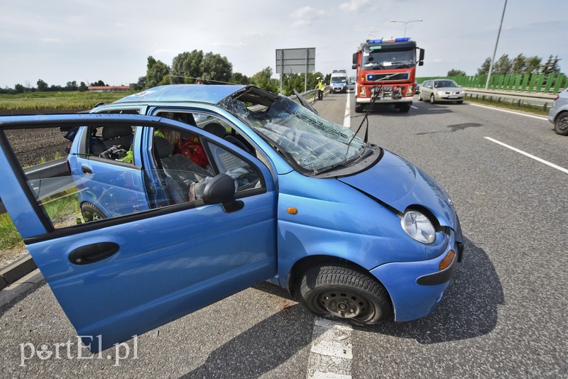 Daewoo dachowało na obwodnicy