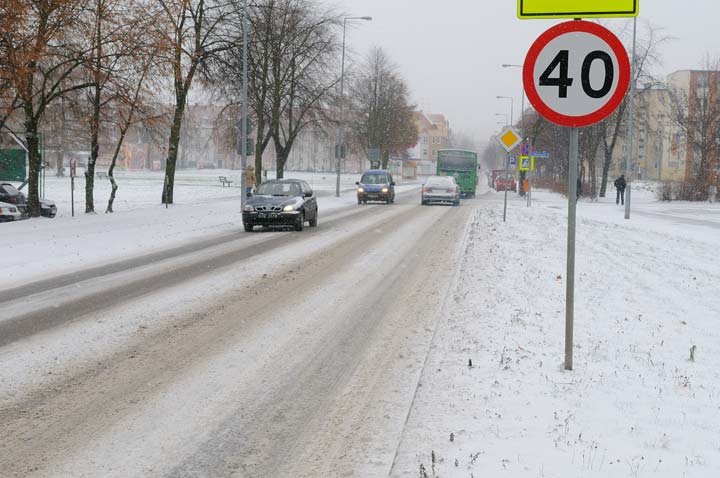 Do Elbląga zawitała śnieżna zima