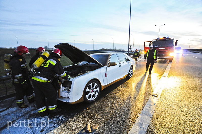  Na obwodnicy płonął rolls-royce