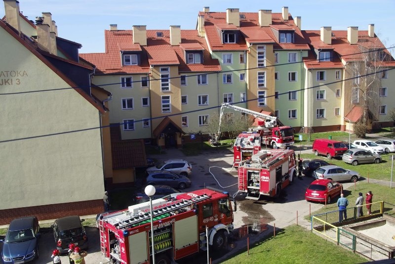 Pożar mieszkania w Braniewie 