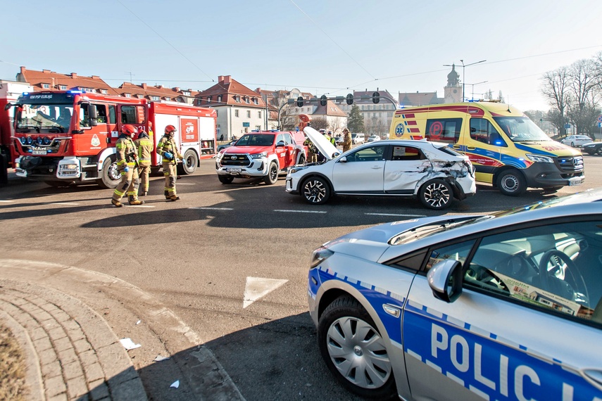 Zderzyli się z wozem strażackim