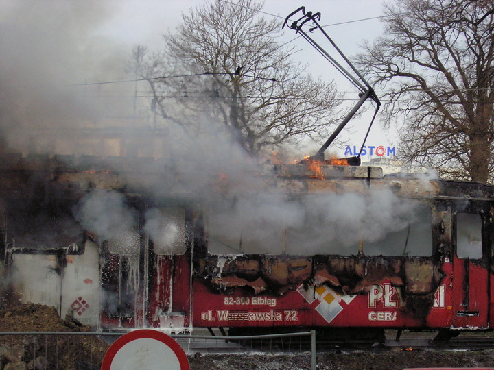 Pożar tramwaju